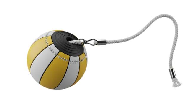 Punching ball tethered by rope, fitness equipment for fight training and workouts