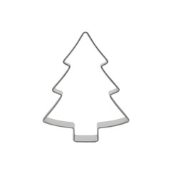 Fototapeta premium A simple outline of a Christmas tree cookie cutter, perfect for baking festive treats.
