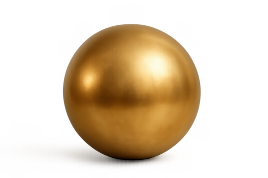 Golden sphere displaying a matte metallic surface with highlights and shadows, conveying concepts of value, growth, and prosperity
