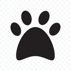 Dog and Cat paw print icon transparent and vector illustration