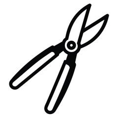 Garden Shears Silhouette Vector Icon