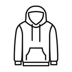 Hoodie Sweatshirt Minimal Line Vector