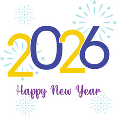 Elegant Happy New Year 2026 Celebration Party Square Flyer and Social Media Post Template with Glitter Lights, Champagne, and Festive Background for Invitation or Greeting Card Design