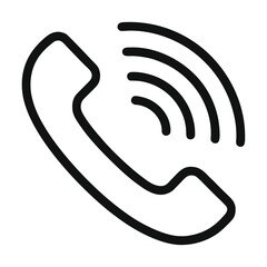 Phone Call Outline Vector Icon