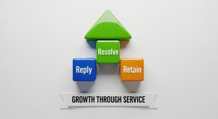 Business growth strategy using resolve retain and reply blocks