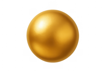 Golden sphere representing success, luxury, wealth, celebration, premium quality, and investment on transparent background