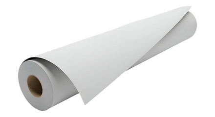 Roll of white paper isolated on transparent background