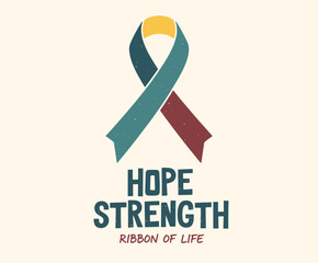 Breast cancer awareness month round emblem with hand drawn lettering. Vector pink ribbon circle icon on white background. Breast cancer awareness month pink ribbon vector women solidarity