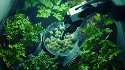 Automated robot system selecting and transferring colonies