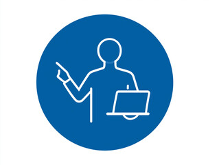 プレゼンをする人　ピクトグラム