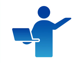 プレゼンをする人　ピクトグラム