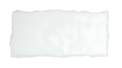 Obraz premium Blank White Torn Paper Banner with Rough Edges on Transparent Background for Creative Design