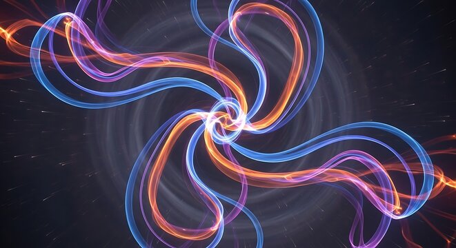Abstract Swirling Energy Vortex with Vibrant Colors.
