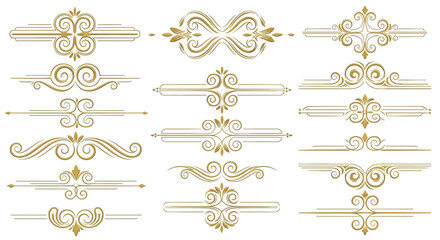 set of gold ornate frames