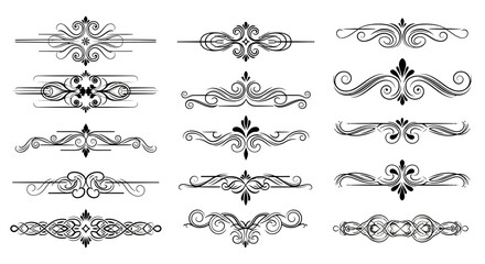 set of vintage design elements