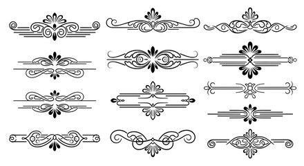 set of ornate decorative elements