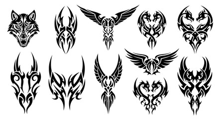 black and white tattoo