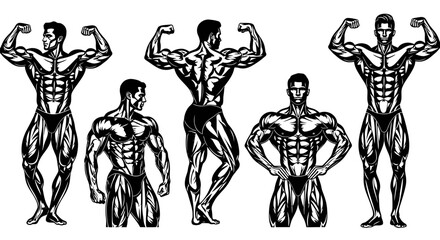 vector silhouettes of people