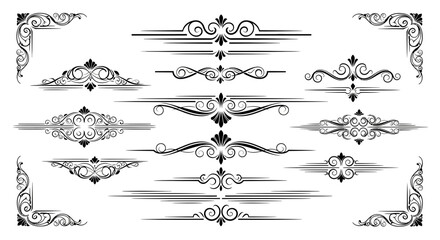 set of decorative design elements