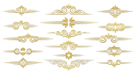 set of golden ornate frames