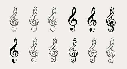 vector illustration of a set of abstract symbols