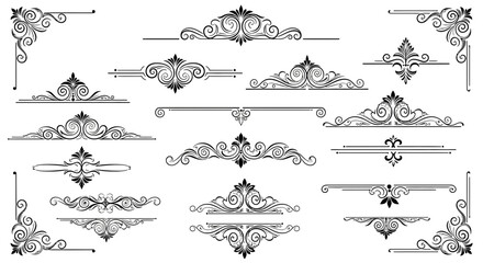 set of decorative design elements