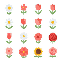 Flat design flowers collection