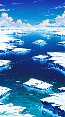 snowy landscape background with snow ice mountains