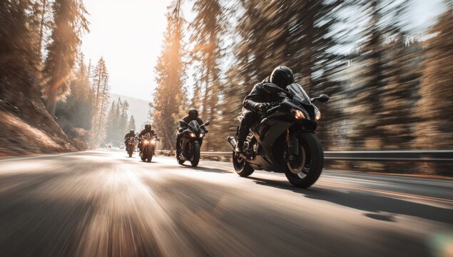 Motorcyclists on a scenic highway (1)