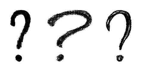 Set of hand drawn question mark clipart Single element for design