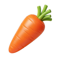3d realistic orange carrot with green stems healthy vegetable