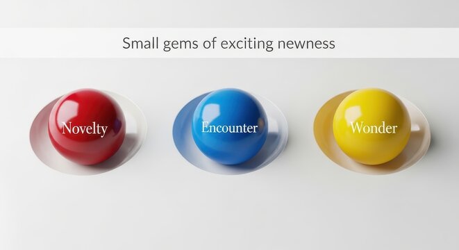 Shiny colorful spheres in a row with encounter concept