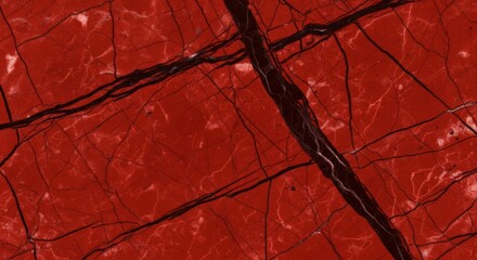 Red marble texture with black veins detailed and patterned