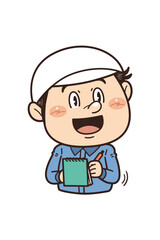 工場や現場で働く作業員がノートにメモを取るイラスト｜不安全行動・不安全状態・労働災害