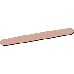 A simple illustration of a wooden tongue depressor on a white background with subtle shadow detail emphasizing its shape and form