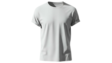 Plain White T Shirt on Transparent Background Minimalist Casual Clothing
