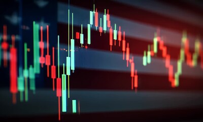 Stock market chart displaying a positive upward trend indicating financial growth and investment success with a clean dark background and minimalist design elements
