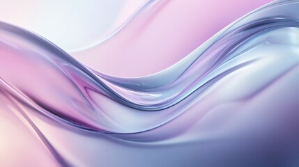 Naklejka premium Soft Flowing Abstract Waves in Pastel Colors on Smooth Surface