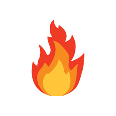 Flame Flicker Vector Illustration on White Background