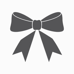 Elegant Black Ribbon Bow, Vector Silhouette, Minimal, Decorative, holiday decoration, Gift Wrapping Designs, Stylish, Graphic, Classic, Designers, Vector Icons, Simple Ribbon Bow, symbols, christmas,