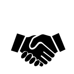 契約や合意をイメージしたシンプルなピクトグラム(黒)