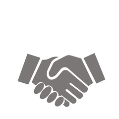 契約や合意をイメージしたシンプルなピクトグラム(グレー)