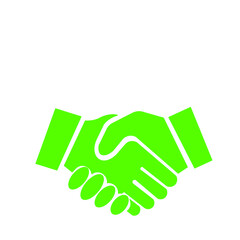 契約や合意をイメージしたシンプルなピクトグラム(緑)