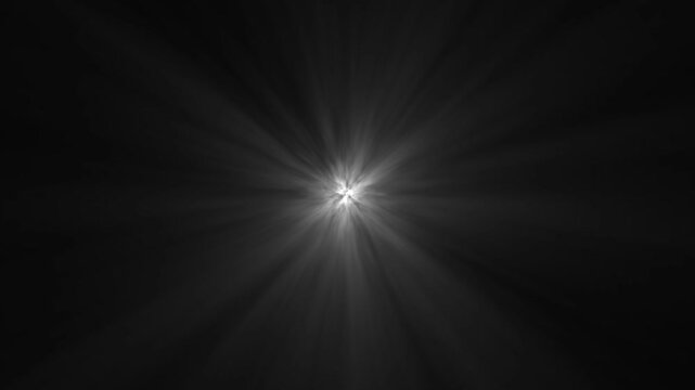 White dynamic strobe light effect animation. Flash light animation on black background .light effect ray background.