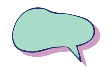 Hand drawn speech bubble Blank empty message box Textbox frame for banners, price tags, stickers, design