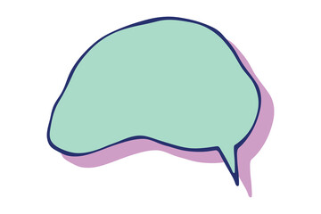 Hand drawn speech bubble Blank empty message box Textbox frame for banners, price tags, stickers, design