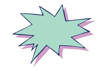 Hand drawn speech bubble Blank empty message box Textbox frame for banners, price tags, stickers, design