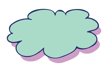 Hand drawn speech bubble Blank empty message box Textbox frame for banners, price tags, stickers, design