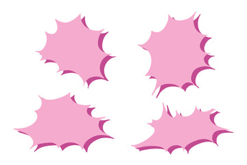 Set of hand drawn speech bubble Blank empty message box Textbox frame for banners, price tags, stickers, design