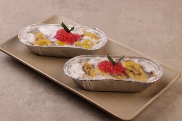 Lengat Pisang is Malaysian Traditional Food Made From Steamed Banana With Sago or Tapioca Pearl.